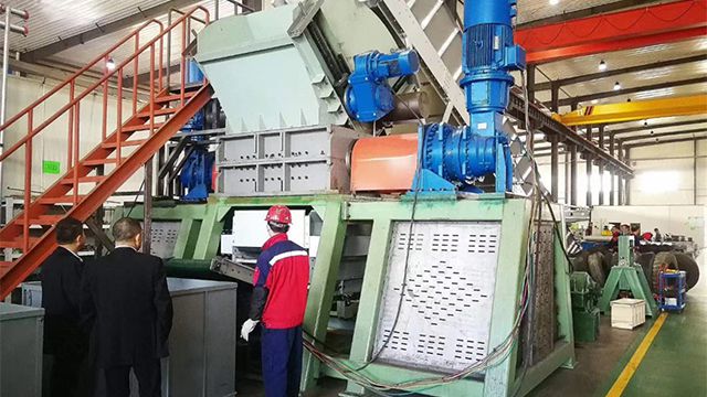 Línea de reciclaje de neumáticos de desecho para una empresa de Mongolia Interior