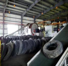 Línea de reciclaje de neumáticos de desecho para un fabricante nacional de polvo de caucho fino
